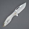 Knife - Koenig Arius - Standard W/ Stonewashed Blade & Bronze Ti Backspacer