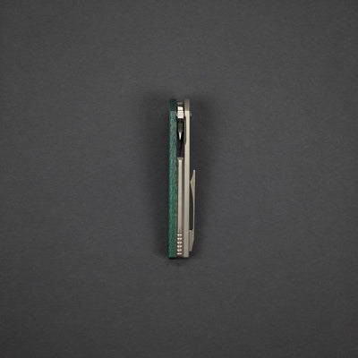 Knife - Koenig Mini Goblin - Aqua Twill W/ Ti Hardware & Stonewashed Backspacer
