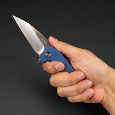 Knife - Koenig Mini Goblin - Blue Anodized Titanium