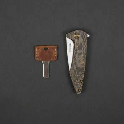 Knife - Koenig Mini Goblin - Marbled Copper Dust Carbon Fiber