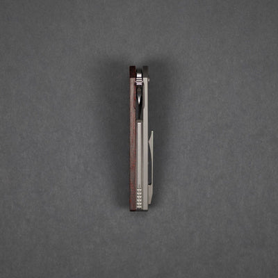 Knife - Koenig Mini Goblin - Red Carbon Fiber W/ Ti Hardware & Stonewashed Backspacer