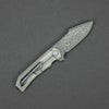 Knife - Koert Honest John - Damascus / Titanium W/ Zirc Accents (Custom)