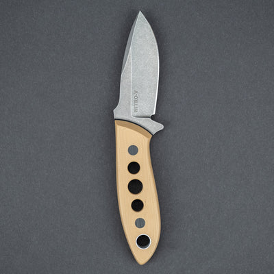 Knife - Krein Knives TK-2 EDC Fixed Blade - Nitro V (Custom)