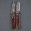 Knife - Michael Morris Knives Friction Folder - Red Micarta W/ Black Oxidized Blade (Custom)
