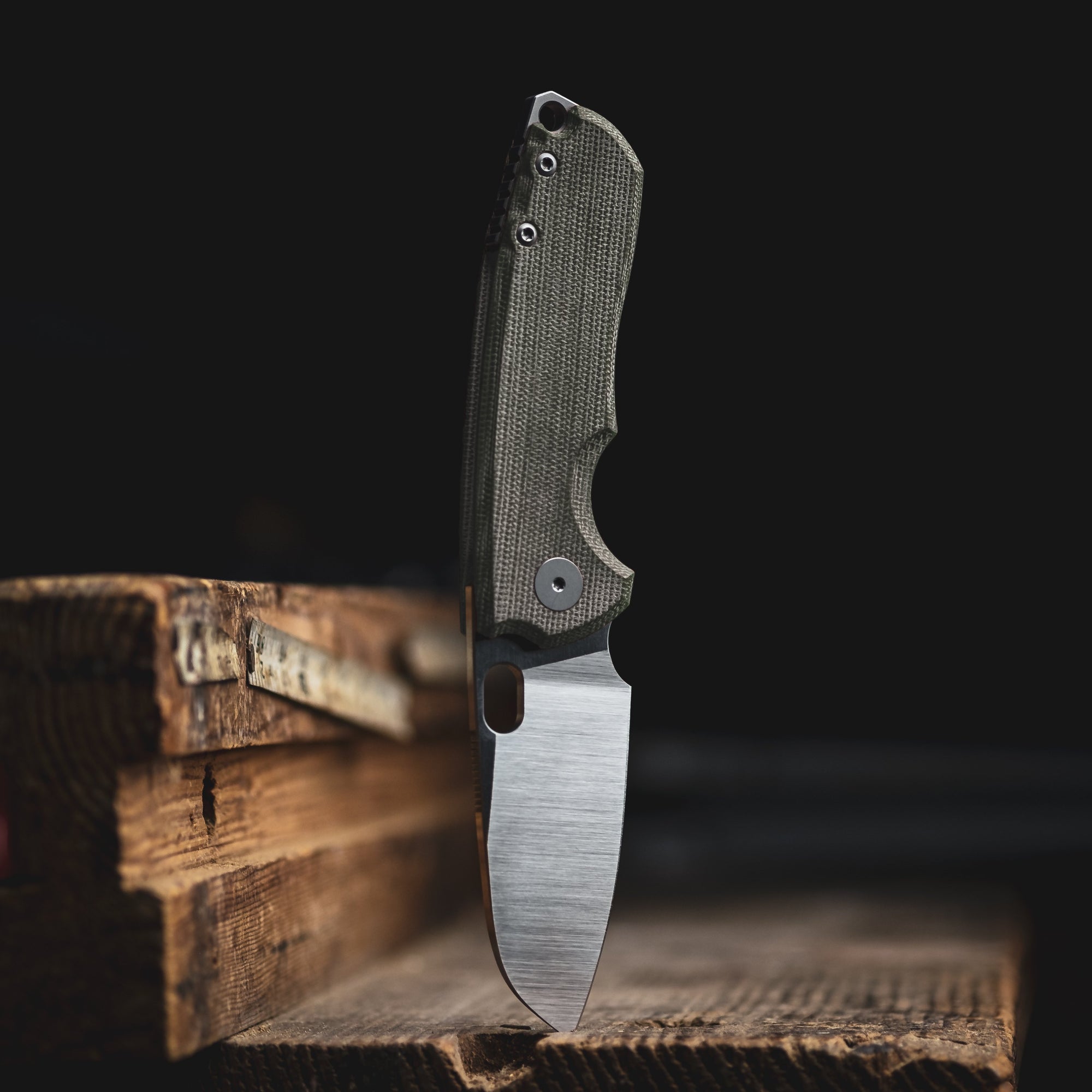 Urban EDC Vox F5.5 Knife | Green Micarta Pocket Knife