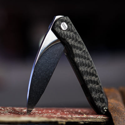 Knife - Pre-Owned: Brown Knives Exponent #220 - Carbon Fiber Twill & Titanium (Custom)