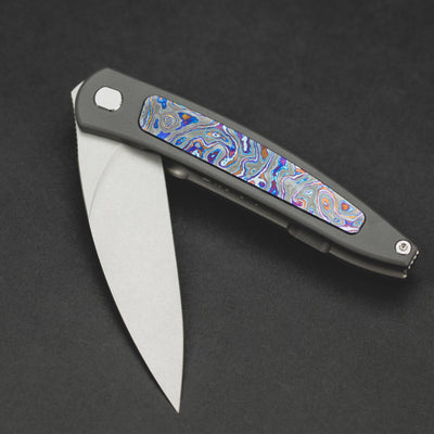 Knife - Pre-Owned: Brown Knives Exponent #83 - Zirconium & Black Timascus (Custom)