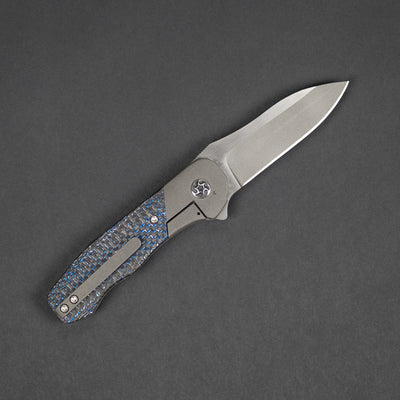 Knife - Pre-Owned: Chad Nell MB1 - Blue Carbon Fiber (Custom)