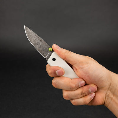 Knife - Pre-Owned: James Brand Chapter - White G10 & Damascus