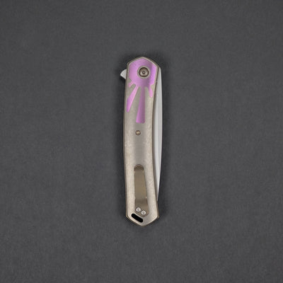 Knife - Pre-Owned: Jens Anso / Lucas Burnley Zetta - Titanium W/ Niobium Inlay (Custom)