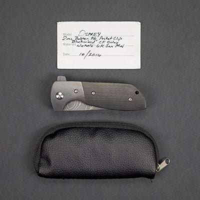 Knife - Pre-Owned: JRP Osprey - Blackwood Carbon Fiber W/ Zirconium Bolster (Custom)