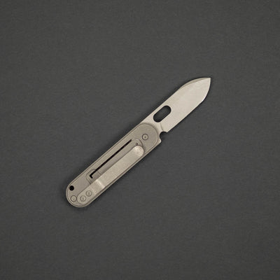 Knife - Pre-Owned: Serge Panchenko Bean Cleaver Flipper - Carbon Fiber