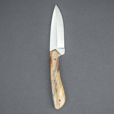 Knife - Raegan Lee Knives Drop Point - Spalted Pecan (Custom)