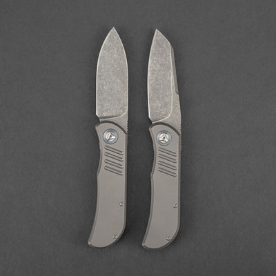 Trevor Burger EXK SFL - Titanium with Stonewashed Blade (Custom)