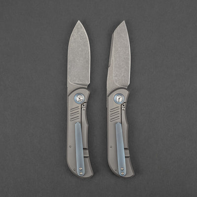 Trevor Burger EXK SFL - Titanium with Stonewashed Blade (Custom)
