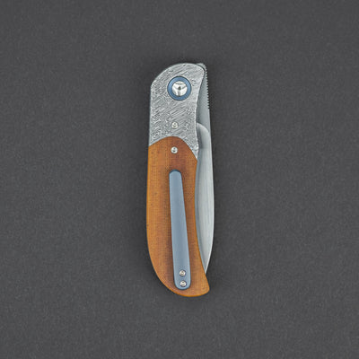 Knife - Trevor Burger LEXK Plus - Damascus & Micarta (Custom)
