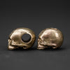 Lanyard Bead - Carpe Diem EDC Tempus Fugit Skull Bead - Bronze