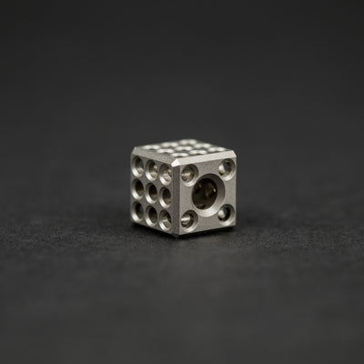Lanyard Bead - Modusworks Swiss Cube Bead - Stainless