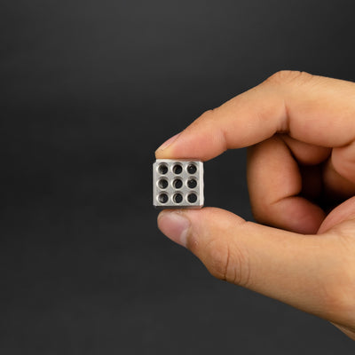 Lanyard Bead - Modusworks Swiss Cube Bead - Stainless