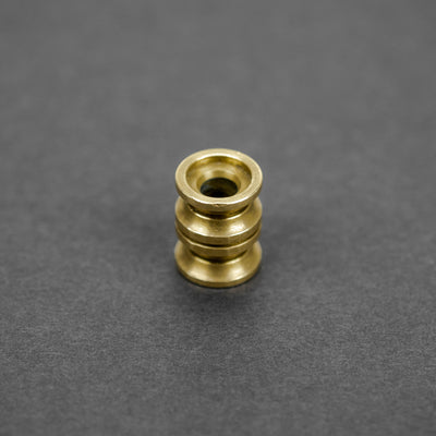 Lanyard Bead - Pre-Owned: Scoopyloops Hammered Large - Brass