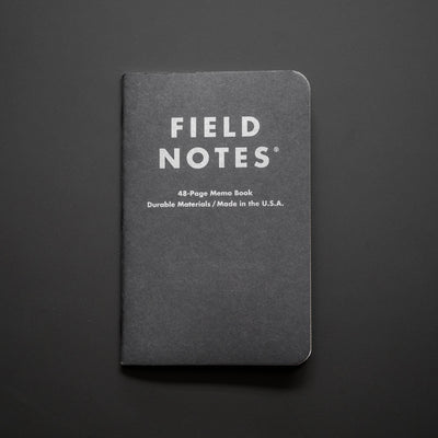 Field Notes - Pitch Black Memo Book - 3 Pack