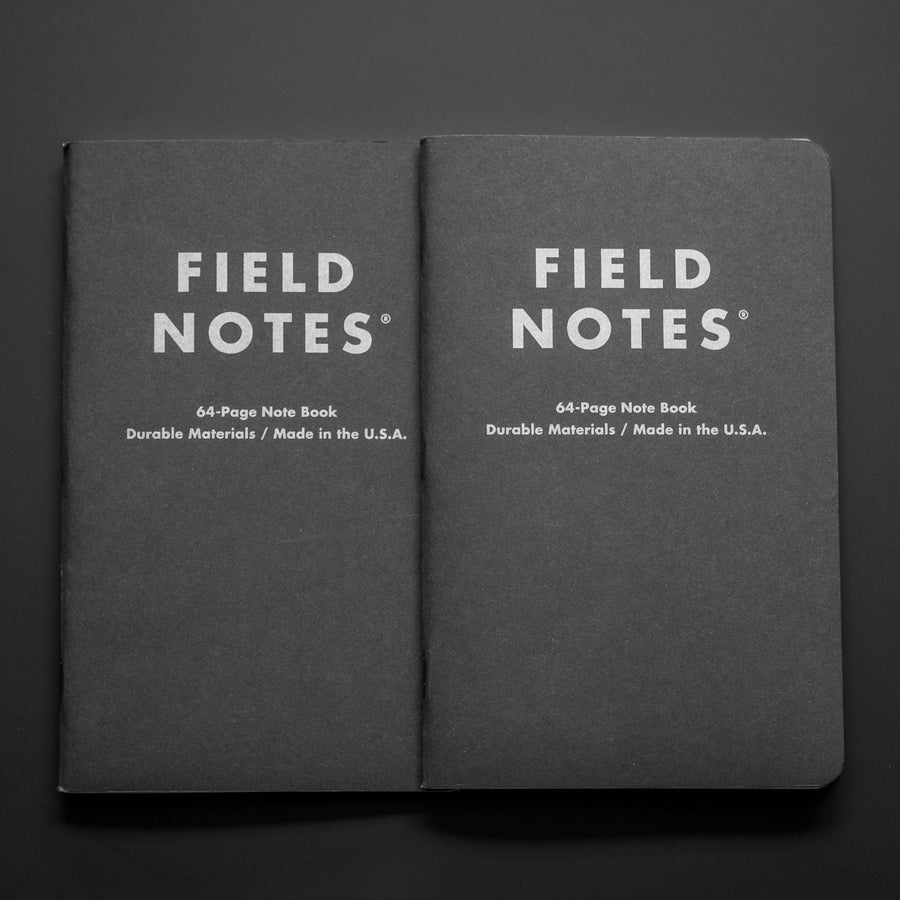 Field Notes - Pitch Black Note Book - 2 Pack