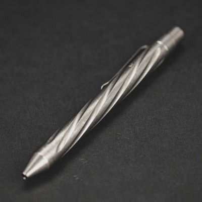 Pen - Pre-Owned: Nottingham Tactical: TiClicker Pen - Titanium W/ Spiral Flutes