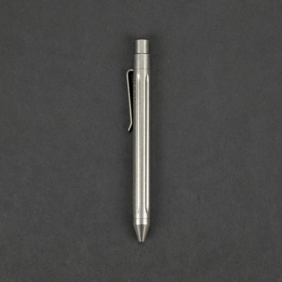 Pen - Pre-Owned: Nottingham Tactical TiClicker Pen - Titanium W/ Straight Flutes