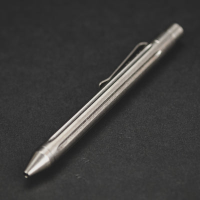 Pen - Pre-Owned: Nottingham Tactical TiClicker Pen - Titanium W/ Straight Flutes